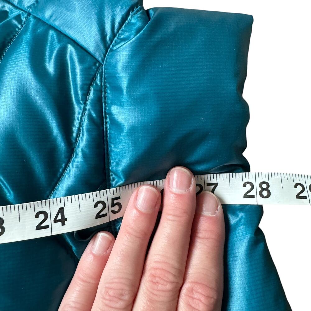 The North Face Down Puffer Coat Turquoise - Picture 12 of 12